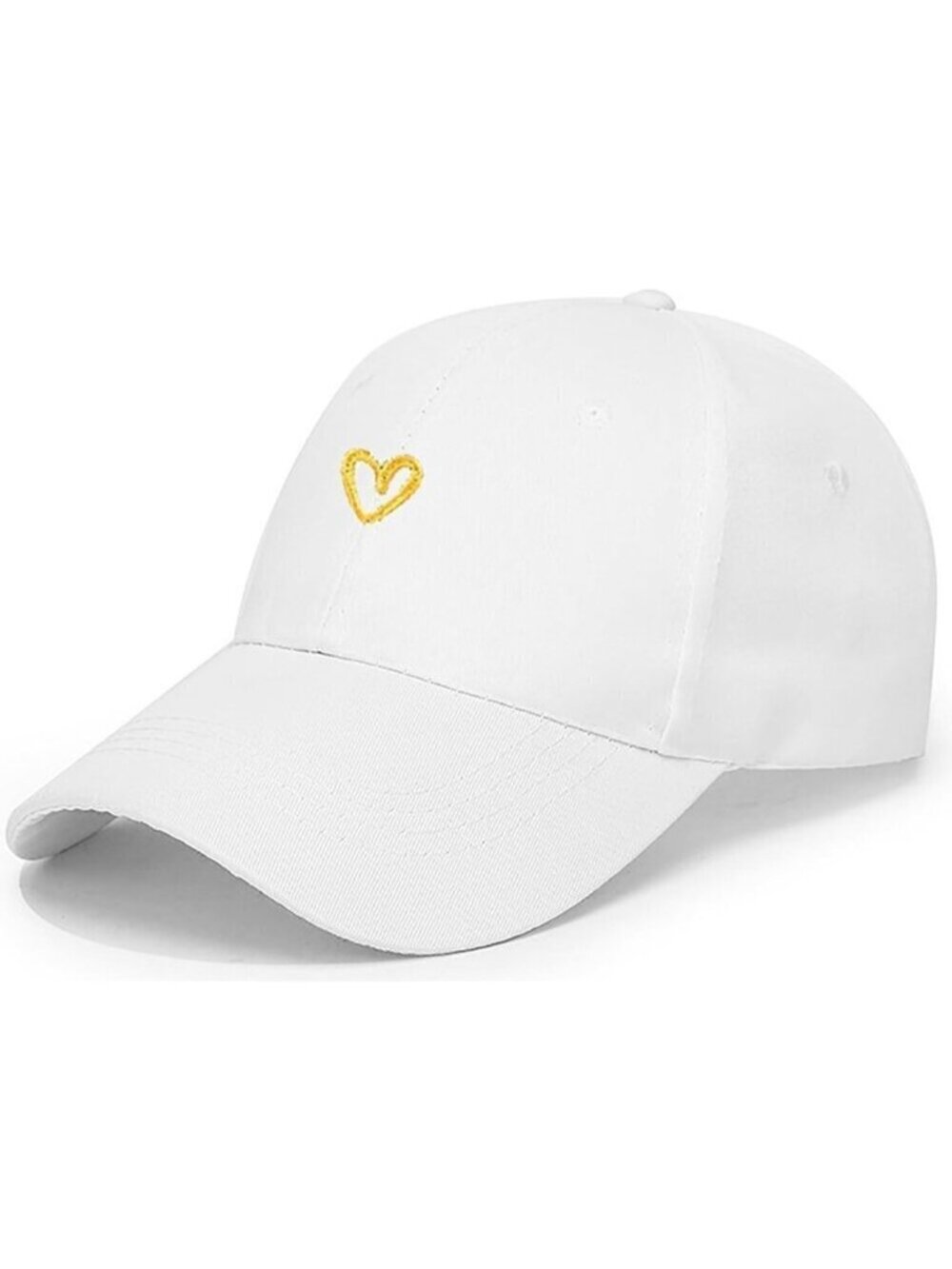 Women's White Fashion Baseball Cap Adjustable Strap Back Visor Sports Hat